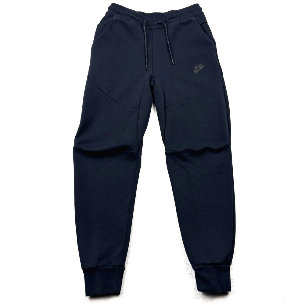 Nike Tech Fleece Joggers Mens XS Black Taped Zipper Sweatpants CU4495 010